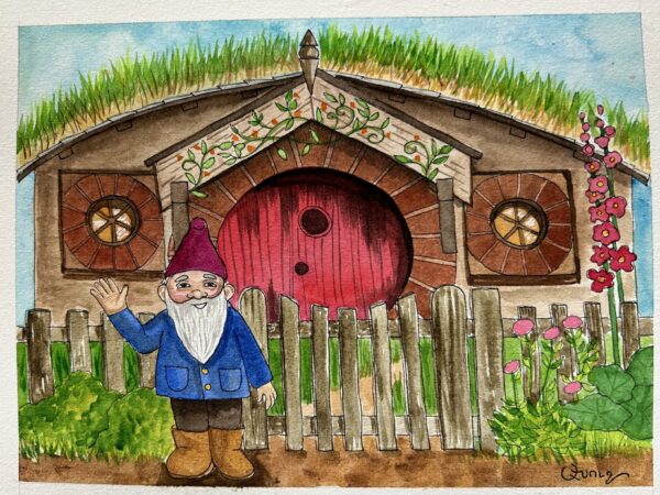 Original Watercolor and Ink - The Cottage
