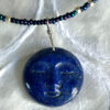 Carved Lapis Full Moon Choker Necklace