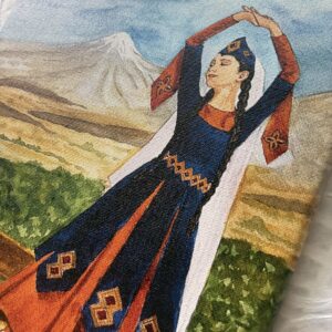 Alternative view of "Naz Bar" Armenian Dancer - 9" x 12" print on canvas